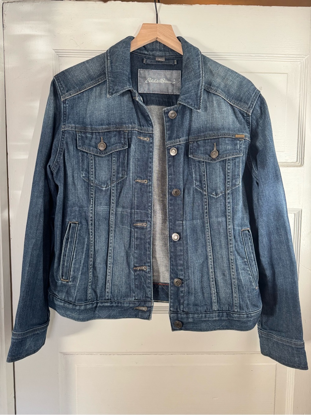 Eddie Bauer Women's Washed Blue Denim Jacket